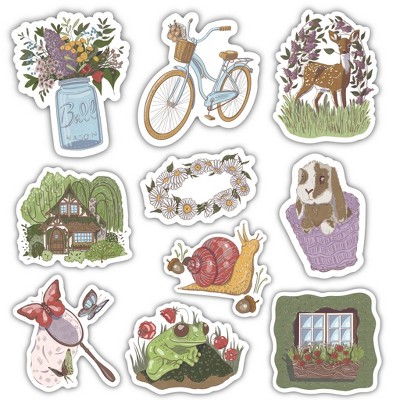 Big Moods Nature And Camping Themed Sticker Pack 5pc : Target