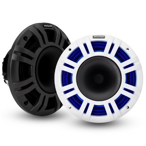 Kicker 48KMXL8 8" 4-Ohm RGB LED KMXL Horn-Loaded Marine Coaxial Speakers, Pair - 1 of 4