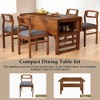Modern 5-Piece Extendable Dining Table Set with Drop Leaves, Storage Shelf, and Upholstered Chairs for Dining Room - 2 of 4