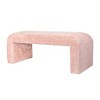 Jofran,Sophia Modern Luxury Curved Upholstered Waterfall Jacquard Bench - Small - 3 of 4