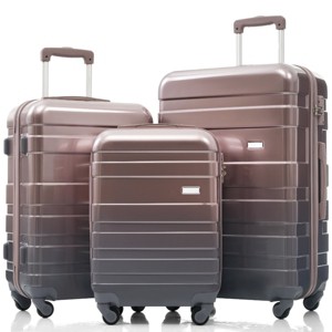 3 Piece Lightweight Hardside Luggage Set with TSA Lock and 360 Spinner Wheels for Travel 20" 24" 28" Inch - Cuddlewood - 1 of 4