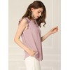 INSPIRE CHIC Women's Ruffled Sleeveless Work Business Vintage Blouses - 4 of 4