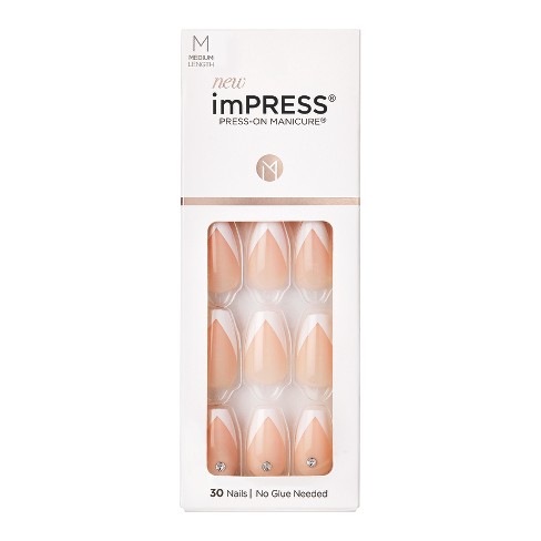French Gel Nail Tips - Skin Tones French Tip Press on Nails Short Coffin