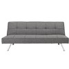 Modern Convertible futon Sofa Bed, Fabric loveseat with Metal Legs, Adjustable backrest, Suitable for Compact Living Spaces - 3 of 4