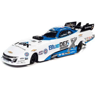 Chevrolet Camaro John Force "BlueDEF Peak Platinum" NHRA Funny Car 2021 "John Force Racing" 1/24 Diecast Model Car by Autoworld