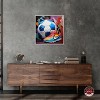 Notoriart Colorful Soccer Sneaker Splash Soccer Wall Art Framed - 2 of 4