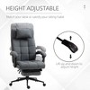 Reclining Office Chair Rolling Swivel Chair Footrest Linen-Feel - 4 of 4