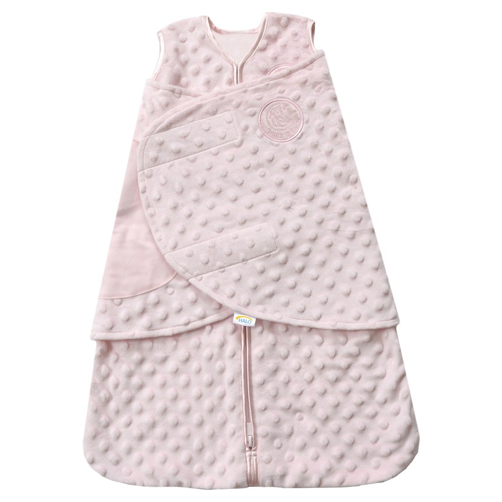 Photos - Children's Bed Linen HALO Innovations SleepSack Swaddle Wrap Plushy Dot Velboa - Pink - Newborn