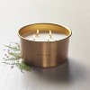 Lidded Metal Bergamot 4-Wick Jar Candle Brass Finish 20oz - Hearth & Hand™ with Magnolia: Soy & Palm Wax Blend, Farmhouse Style - image 2 of 3