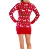 Christmas Jacquard Casual Women's Sweater Dress for Autumn and Winter - 3 of 4