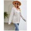 Coolmee Cardigan Sweaters for Women Fall Fashion Casual Long Sleeve Open Front Knit Cardigans Jacket Coat - 4 of 4