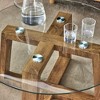CENGHU Modern Practical Circular Coffee Table, Tea Table with Transparent Tempered Glass Tabletop, End Table, Side Table for Living Room, Bedroom - 3 of 4