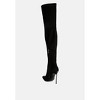 Jaynetts Stretch Suede Micro High Knee Boots Women - 2 of 4