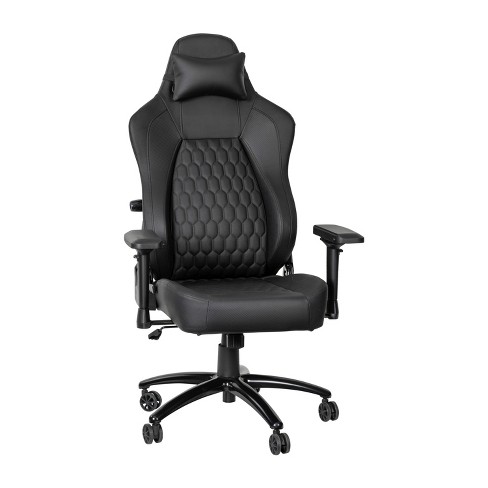 AA Products Gaming Chair Ergonomic High Back Computer Racing Chair  Adjustable Office Chair with Footrest, Lumbar Support Swivel Chair - Black