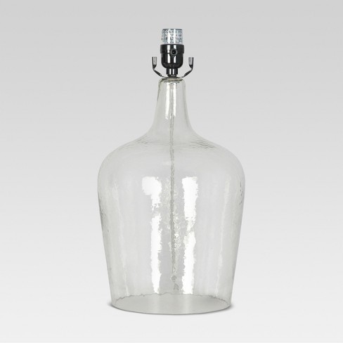 Pair of Large Spherical Clear Glass Bottles