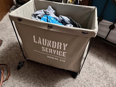 Danya B. Army Canvas Laundry Bucket Dusty Olive : Target
