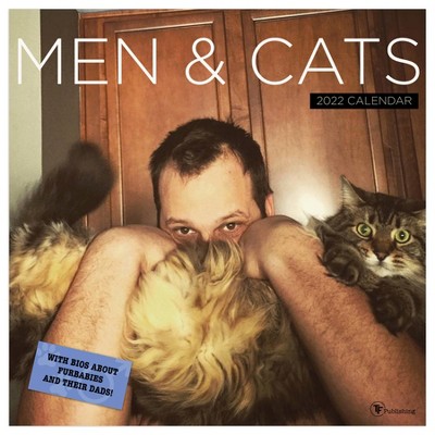 2022 Wall Calendar Men & Cats - The Time Factory