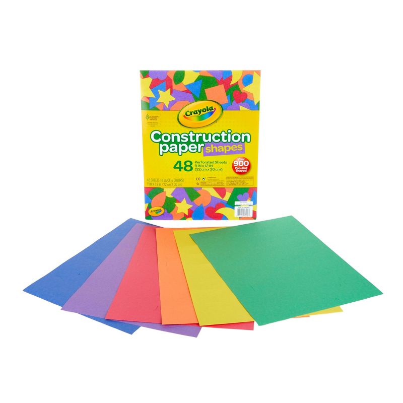 Crayola 48 Page Construction Paper with Pop Out Shapes, 2 of 8