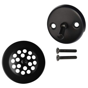 Westbrass D319-62 Casper No. 129 4.5 Inch Snap-in Shower Strainer, Powdercoated Black - 1 of 3