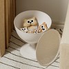 ATJafurn Metal Round End Table Side Table with Storage No Assembly Required - 3 of 4