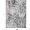 Abstract Runner Rug - Washable non-slip foldable carpet with low pile for high-traffic areas - 2 of 4