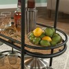 Kitchen Cart with Three Amber Tinted Tempered Glass Shelves - 3 of 4
