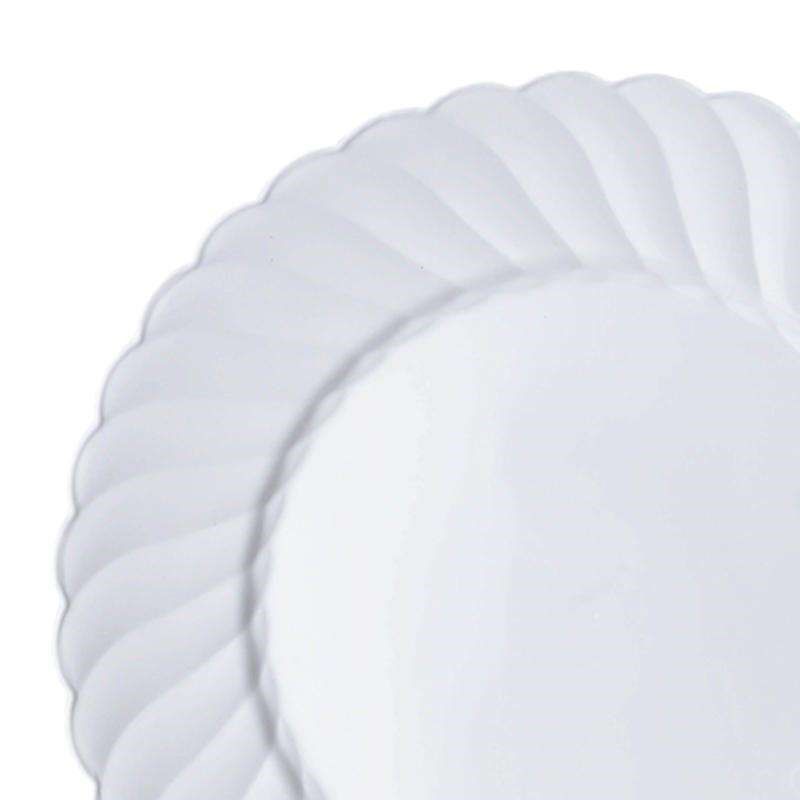 Smarty Had A Party 6" White Flair Plastic Pastry Plates (180 Plates), 2 of 5