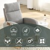Zeus & Ruta 27.6" Modern High-Back Upholstered Rocking Armchair with Two Side Storage Pockets - 4 of 4
