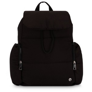 Bearpaw Women's Backpack - Puffy Quilted Top Open Backpack for Women, Cute Laptop Bag for Work & Travel | Fits Most 15" Laptops - 1 of 4