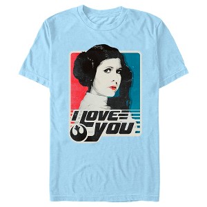 Men's Star Wars Princess Leia I Love You Poster T-Shirt - 1 of 4