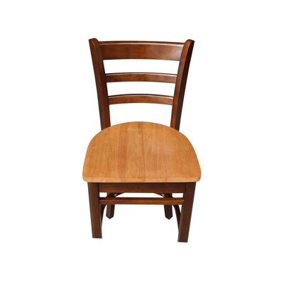 Emily 41'' Solid Wood White Ladder Back Counter Stool