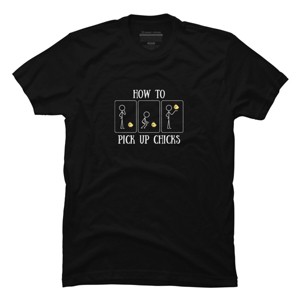 Men's Design By Humans How to Pick Up Chicks By woodsgoods T-Shirt - 1 of 2