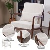 CAVINAS Mid-Century Modern Accent Chair,Armchair with Pillow & Solid Rubberwood Frame,Polyester Reading Chair for Living Room,Bedroom,Balcony - 4 of 4