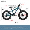 VASIP 20 Inch Fat Tire Bike 7 Speed Mountain Bike, Dual Disc Brakes,Carbon Steel Frame, Front Suspension, City Commuter City Bike for Adult - 3 of 4