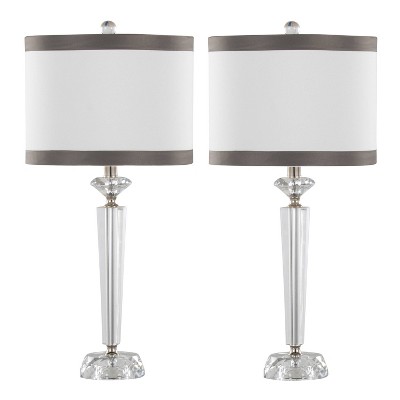 Lumisource: Elegant Crystal Table Lamps, Linen Drum Shade, Ul Listed ...