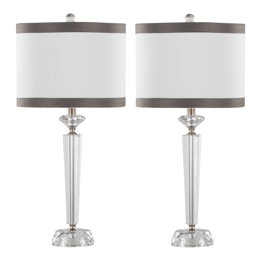 Photos - Floodlight / Street Light LumiSource  Diamond Torch 25.75" Crystal Contemporary Table Lamp(Set of 2)