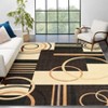 rea Rug Machine Washable Rug Non Slip Non Shedding Indoor Carpet Modern Geometric Circles Design Low Pile Foldable Rug for Bedroom Living Room - 2 of 4