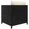 Patio Sofa with Cushions Black Poly Rattan vidaXL - 4 of 4
