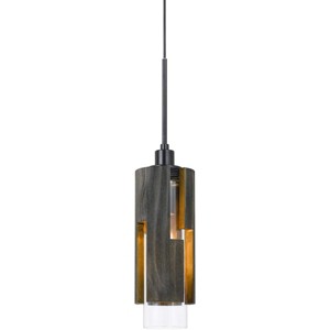 Cal 60W Reggio Wood Pendant Glass Fixture (Edison Bulb Not Included) (FX-3641-1) - 1 of 3