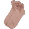Memoi Women's Cotton Rich Tulle Bow Trimmed Ankle Sock - 3 of 3