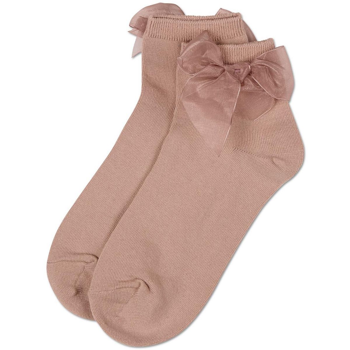 Memoi Women's Cotton Rich Tulle Bow Trimmed Ankle Sock - thumbnail 6