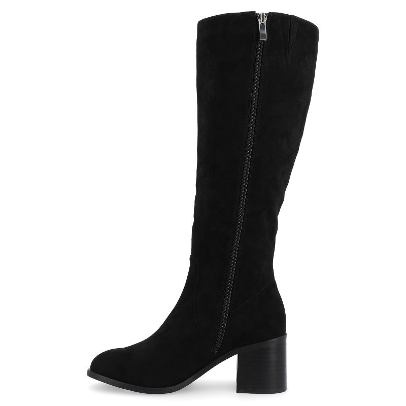 Journee Collection Womens Romilly Tru Comfort Foam Stacked Block Heel Round Toe Boots, 2 of 10