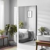 MAYEERTY 64" Rectangular Full Length Mirror Aluminum Alloy Full Body Mirror with Stand,Black - 2 of 4