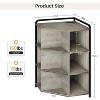 Corner Cabinet with Charging Station, 3-Tier Triangle Shelf with USB & Outlets, 9-Cube Organizer, Grey - 2 of 4