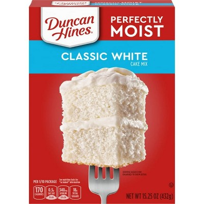 Duncan Hines Perfectly Moist Classic White Cake Mix, 15.25 oz, Pack of 2