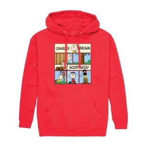 Men's - Peanuts - Charlie Brown Good Grief Comic Graphic Fleece Pullover Hoodie - 1 of 4