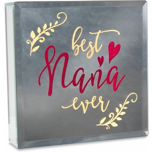 Pavilion Gift Company - Nana - 6" Lit-Mirrored Plaque - Wall Sign Panels - 1 of 4