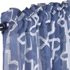 Decorative Quatrefoil Embroidered Sheer Curtain Set with 2 Panels and Rod Pockets by Blue Nile Mills - 2 of 4