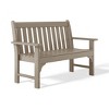 WestinTrends Malibu Outdoor 2-Person All-Weather HDPE Front Porch Garden Bench - 4 of 4