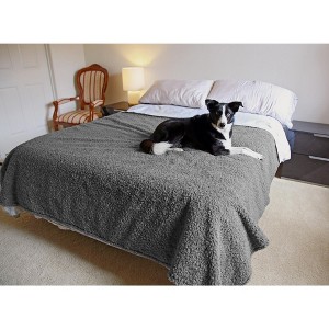 Soft Luxury Teddy Bear Faux Fur Waterproof Blanket for Dog, Leak Proof High Pile Fleece Blanket Couch Sofa Cover Furniture Protector - Kritter Planet - 1 of 4